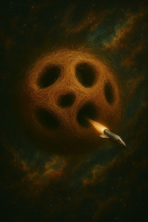 Z oka organického asteroidu vyletěla raketa...
